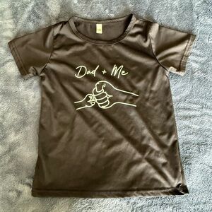 Girls tshirt “dad + me” perfect for father’s day size 130 8T polyester material